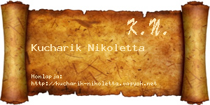 Kucharik Nikoletta névjegykártya